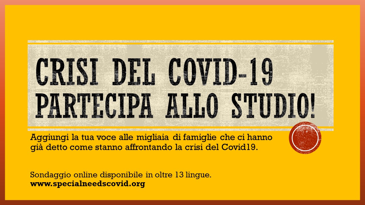 Crisi del COVID-19: aggiungi la tua voce, PARTECIPA ALLO STUDIO!